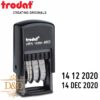 Self-inking date stamp with 3.8mm font size