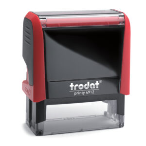 Self-inking Trodat 4912 stamp (47x18mm) for name, title, other on-demand contents